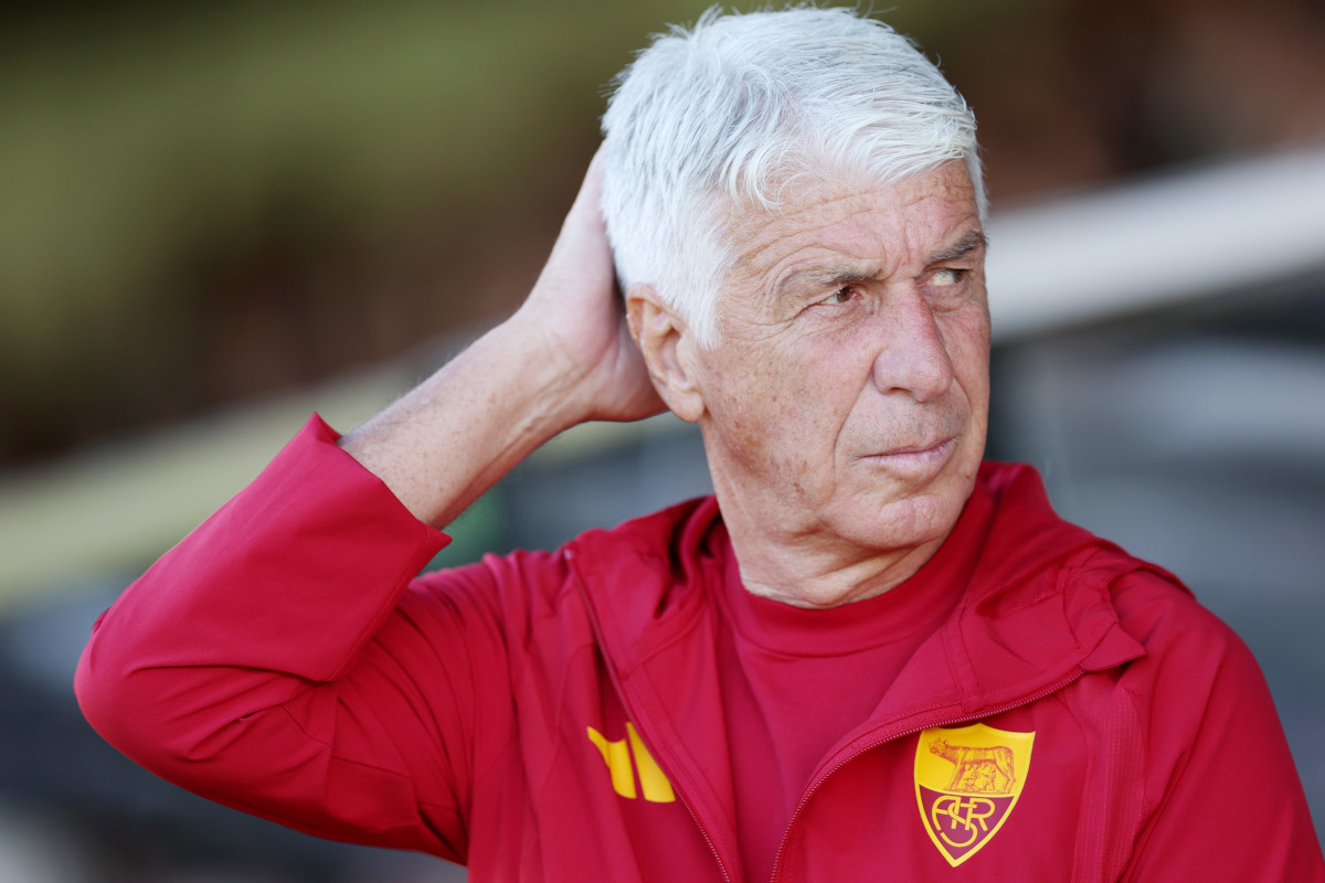 Gian Piero Gasperini speaking after Roma’s 4-0 Serie A victory over Lecce