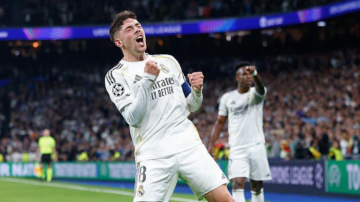 Real Madrid midfielder Federico Valverde during a match