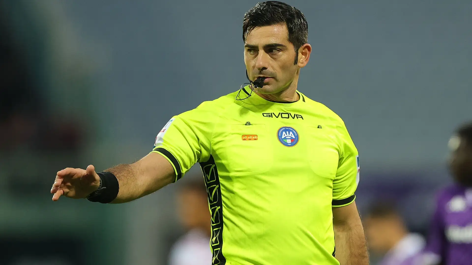 Serie A referee Fabio Maresca officiating a football match