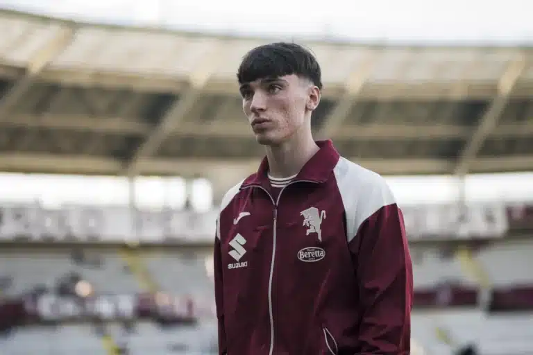 Alessio Cacciamani playing for Torino in Serie A