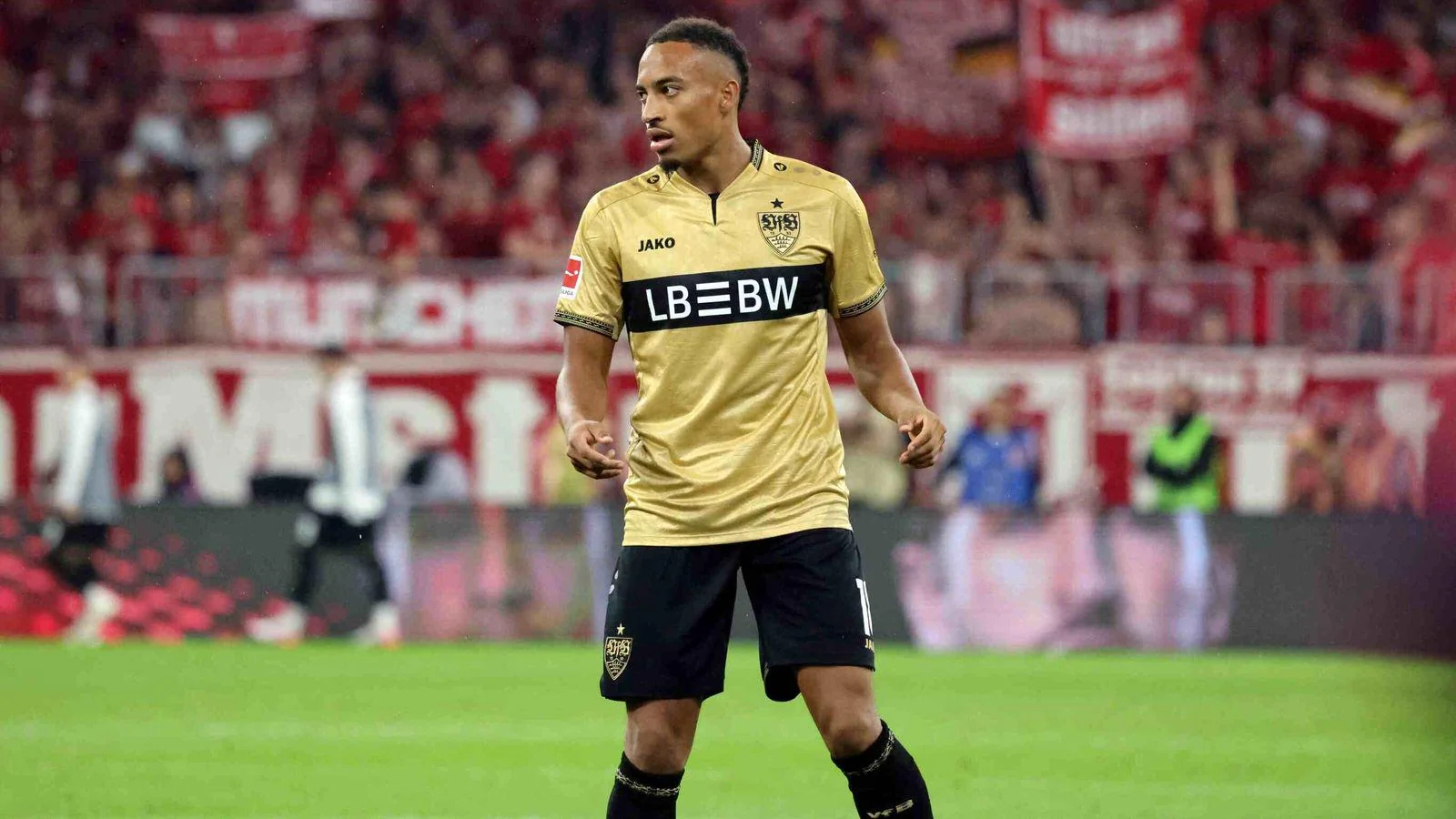 Stuttgart winger Jamie Leweling following the collapse of his proposed transfer to Roma