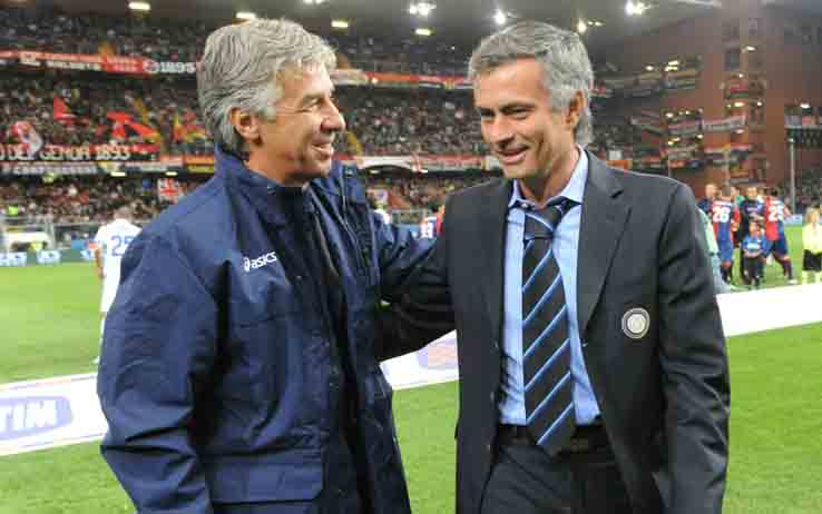 Gian Piero Gasperini and José Mourinho ahead of Roma’s Champions League match against Real Madrid