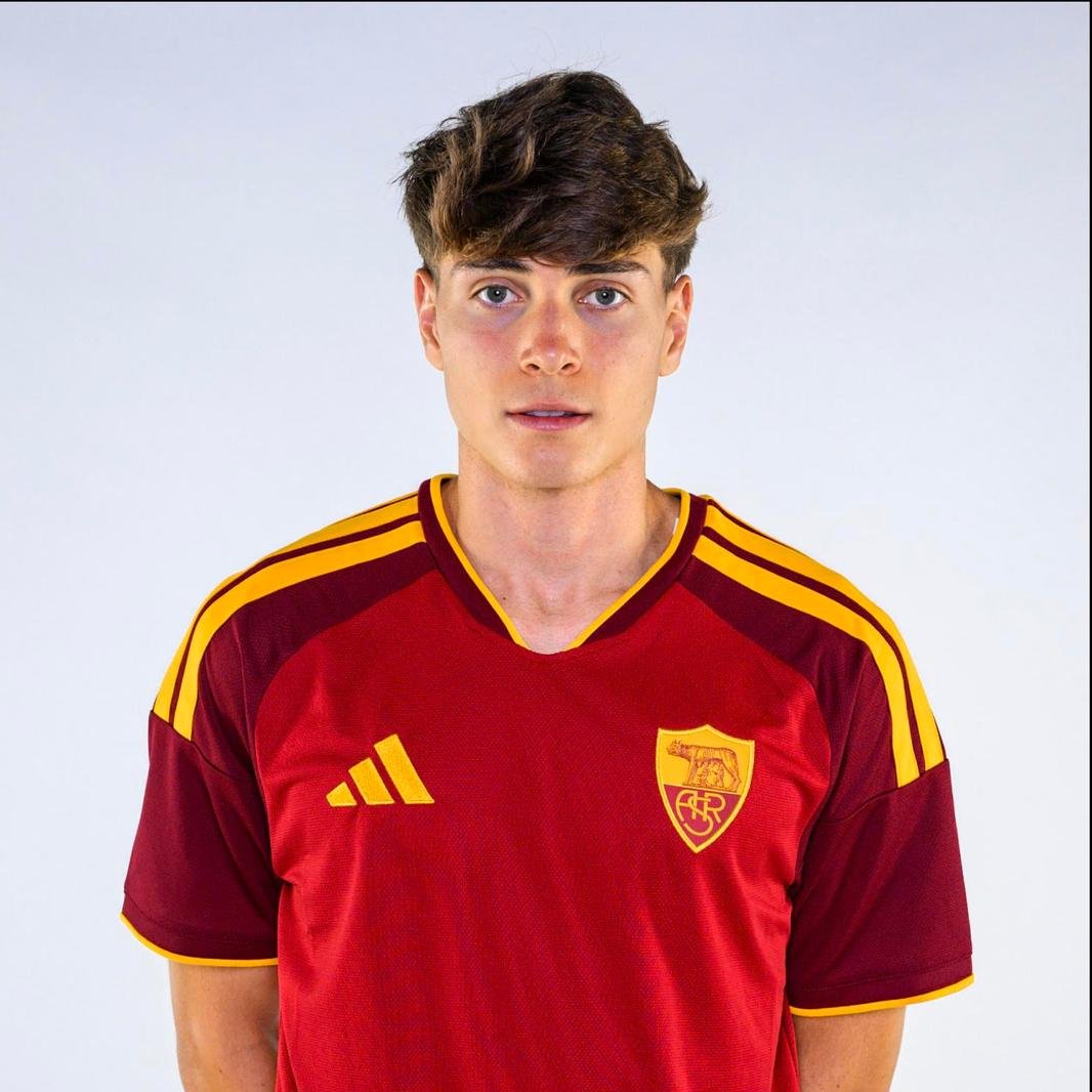 Roma player Edoardo Morucci before beginning his rehabilitation programme