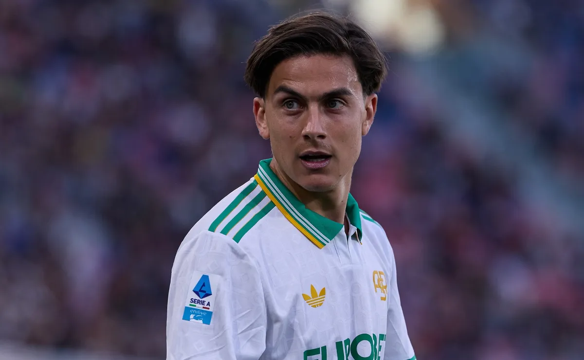 Paulo Dybala training at Trigoria